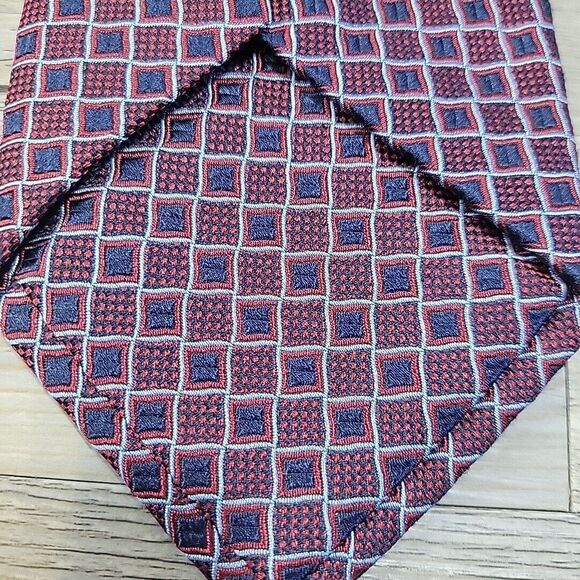Britches of Georgetowne Red‎ Paisley Men's Silk Tie 58" L x 4" W Bespoke Necktie - Picture 5 of 9